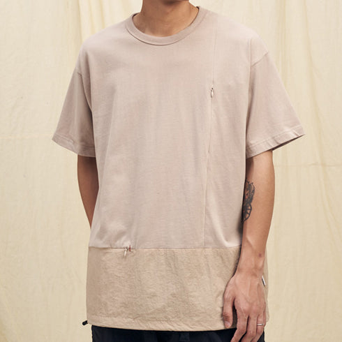 Boysnextdoor Oversize Zip Tshirt Beige